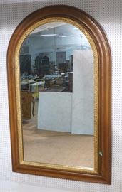 Lot 264 Large Decorator Arched Hanging Wall Mirror. Wide 