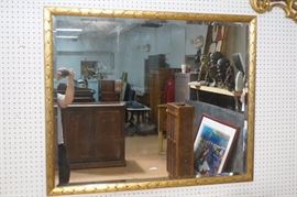 Lot 270 Art Deco Gilt Wood Wall Mirror. Leaf or feather d