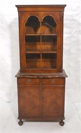 Lot 275 Small Single Glass Door China Cabinet. Double arc