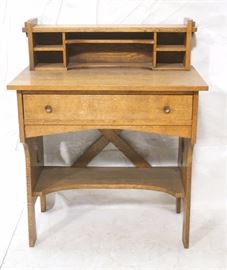 Lot 288 Mission Oak Small Writing Desk. Thru Tenon constr