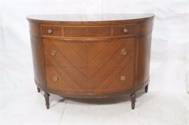 Lot 315 Inlaid Low Chest 3 Drawer . French Satinwood. Bo