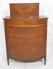 Lot 316 Tall 2pc Chest on Chest. French Satinwood.. Smal