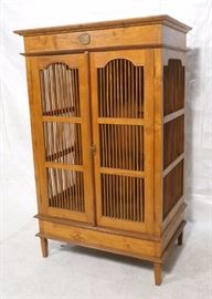 Lot 320 French Style Panetiere Cabinet. One shelf. Brass 