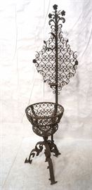 Lot 323 Samuel Yellin. Ornate Tall Iron Fancy Wash Stand 