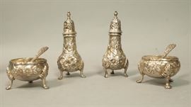 Lot 453 6pc S KIRK  SONS Sterling Silver Shakers. Pr Sal