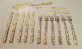 Lot 456 14pc. Sterling Silver KIRK  SON Flatware. 5 Mast