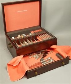 Lot 465 63pcsLUNT Sterling Silver Flatware Set