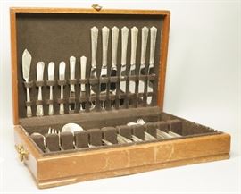Lot 466 64pc Sterling Silver FINE ARTS Flatware