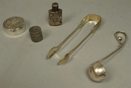 Lot 490 5pc Sterling Silver Table Top Items. Most Mexico