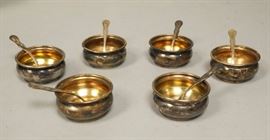 Lot 492 6pr Boxed Sterling Silver Individual Slats  Spo