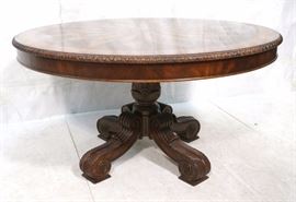 Lot 321 MAITLAND SMITH Inlaid Top Dining Table. Sunburst 