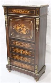 Lot 338 French Abattant Desk. Marble Top. Musical instrum