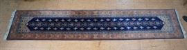 Lot 363 26 x 123 Handmade Oriental Carpet Rug. Light bo