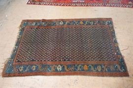 Lot 365 42 x 68 Hamadan Style Handmade Oriental Carpet 