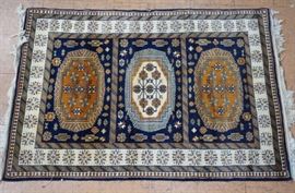 Lot 369 41 x 6 Handmade Oriental Carpet Rug. Three pan