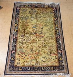 Lot 389 68 x 101 Handmade Oriental Carpet Rug. Trees a