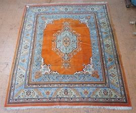 Lot 392 84 x 101 Handmade Oriental Carpet Rug. Handmad