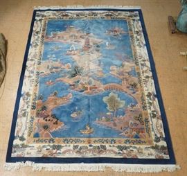Lot 399 9 x 123 Sculptured Chinese Handmade Carpet Rug.