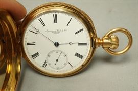 Lot 558 14K ELGIN Gold Ladies Pocket Watch. Fancy case wi