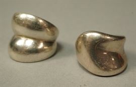 Lot 645 2 GEORG JENSEN Sterling Silver Rings. 1 Double h