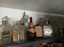Vintage liquor bottles