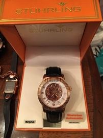 Stuhrling Men's Watch, Skeleton Automatic