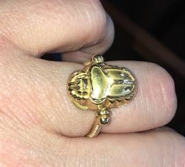 18K purchased at the Museum of Natural History in Cairo Egypt -- can be a pendant as well