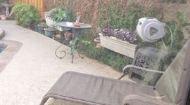 Iron Bistro Table – 1 chair and Bistro Table – 2 chairs.
Baker’s Racks - 3
Chase lounge chairs – 3
Patio Table Set with 6 chairs
Patio Table Set with 4 chairs
Mosaic side and coffee tables
