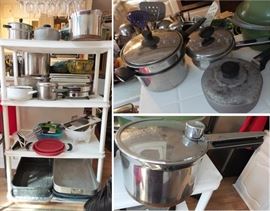Large collection of pots and pans
