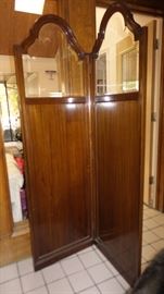 Screen - 2 panel antique