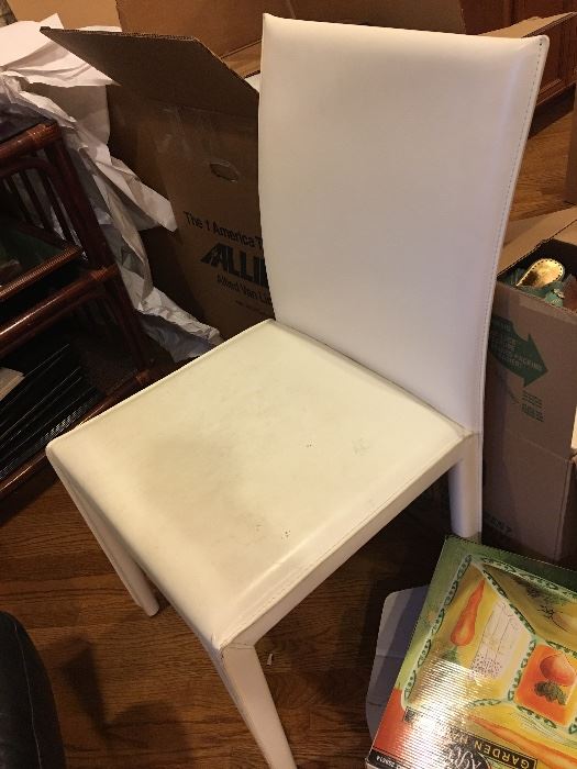 Italian leather chair.
