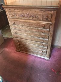 Full Size Bedroom Suite includes bed, mattress, chest dresser and two nightstands