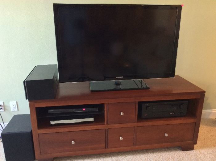 Entertainment center and Denon stereo system. TV Not for Sale. 