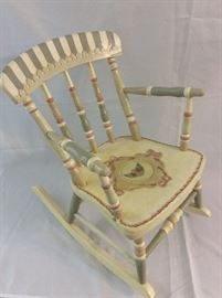 Children's rocking chair. Seat back is 21" at top. 