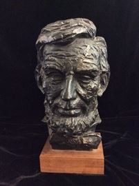 Abraham Lincoln bust. 