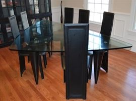 Modern triangular dining table