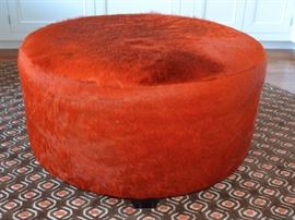 Cow hide ottoman