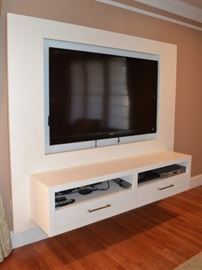 Sony TV and custom wall unit