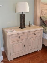 One of two Drexel Heritage nightstands