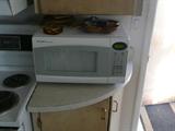 Microwave and Electric Stove.