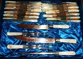 Meridan Cutlery Co. (1855) Knives with Mother of Pearl Handles