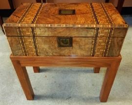Antique Lap Writing Desk with Custom-made Stand