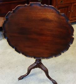 Antique Tilt Top Table, Chippendale Reproduction