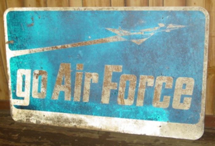 3' x 5' Metal 1960's go Air Force Sign