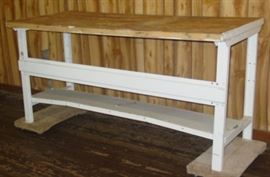 Steel Work Table w/Wood Top