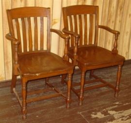 Oak Office Arm Chairs