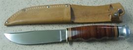 1970's KaBar #1205 USA Hunting Knife w/Sheath - Mint Condition