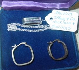 Sterling Tiffany & Co. Necklace & Earrings Set