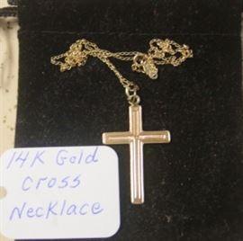 14K Gold Cross Necklace