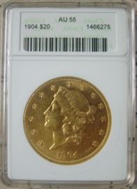 ANACS Graded 1904 Gold $20.00 Coin